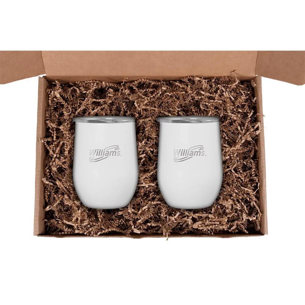 Stemless Wine Tumbler Gift Set - 12 oz (2 Pack)