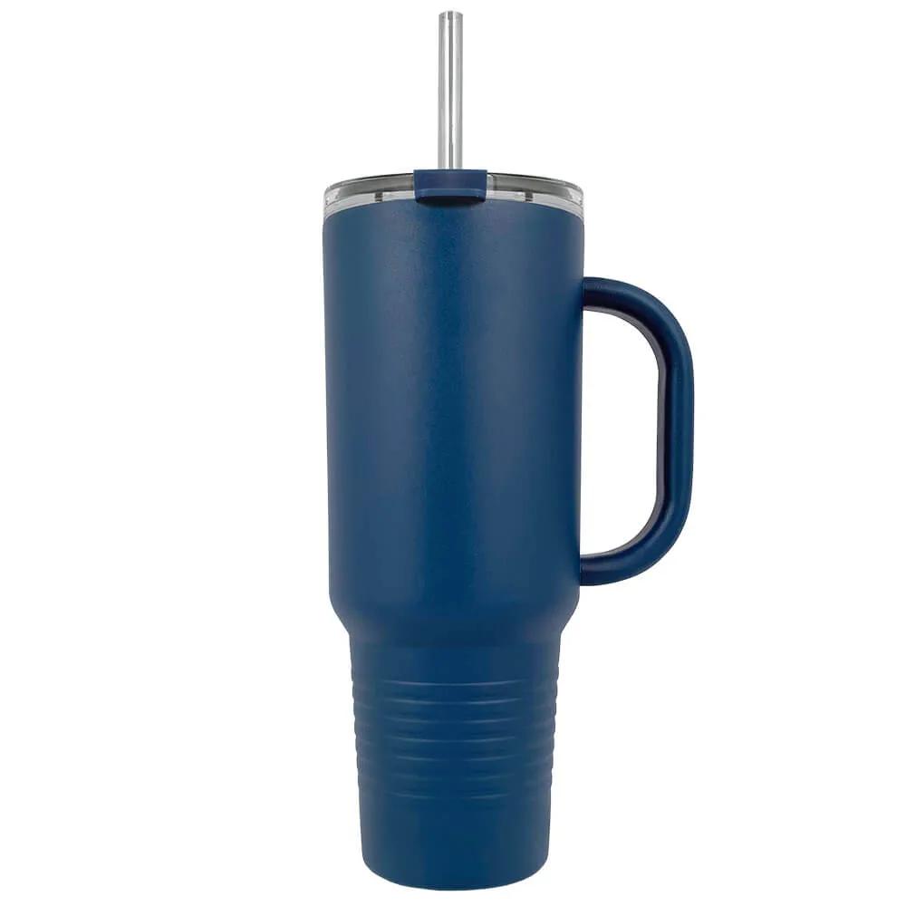 Insulated Tumbler with Handle and Built-In Straw - 40 oz - product view 16