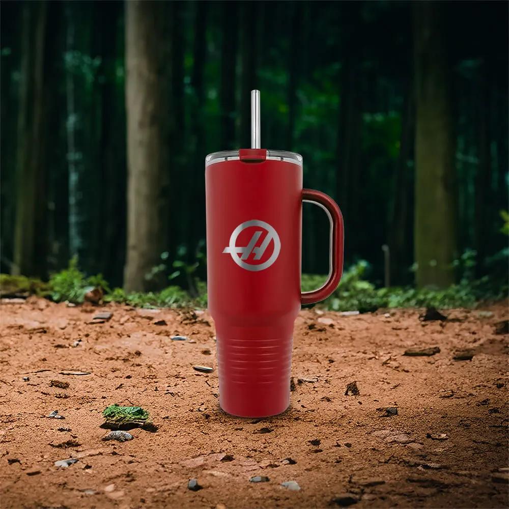 Insulated Tumbler with Handle and Built-In Straw - 40 oz - product view 31