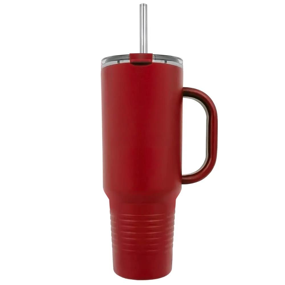 Insulated Tumbler with Handle and Built-In Straw - 40 oz - product view 32