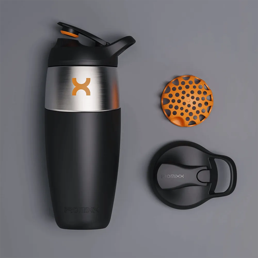 Insulated Stainless Steel Shaker with Silicone Sleeve - 32 oz - product view 4