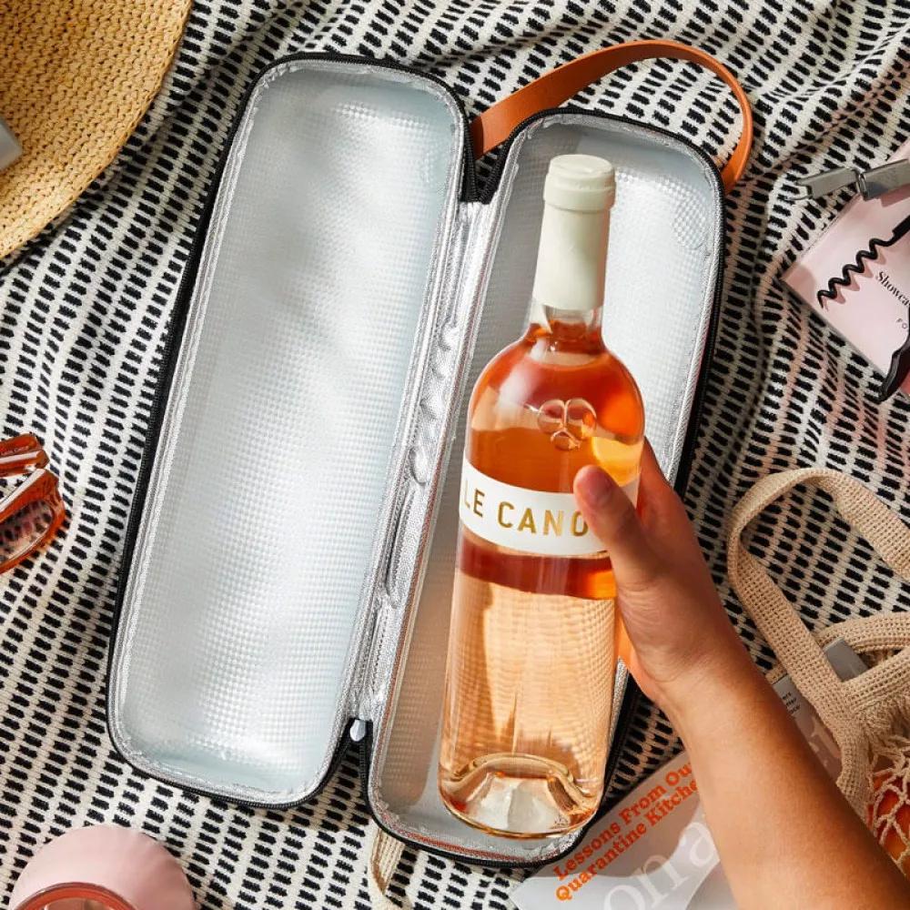Insulated Wine Bottle Carrier with Handle - 15.75 in - product view 4
