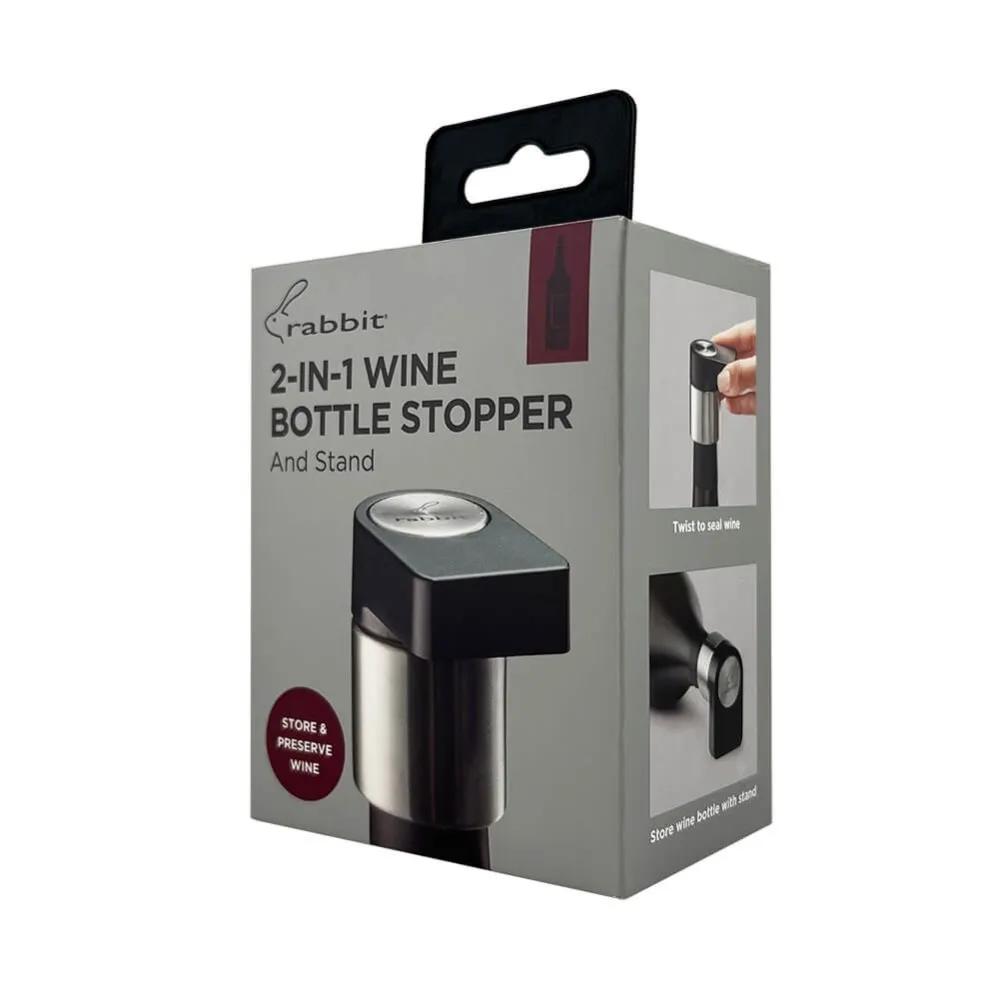 Stainless Steel Wine Bottle Stopper Stand - 2.5 in - product view 3