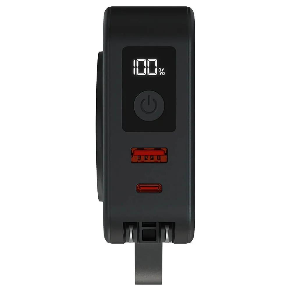 5-in-1 Magnetic Power Bank with Built-in Cables - 10,000 mAh - product view 3