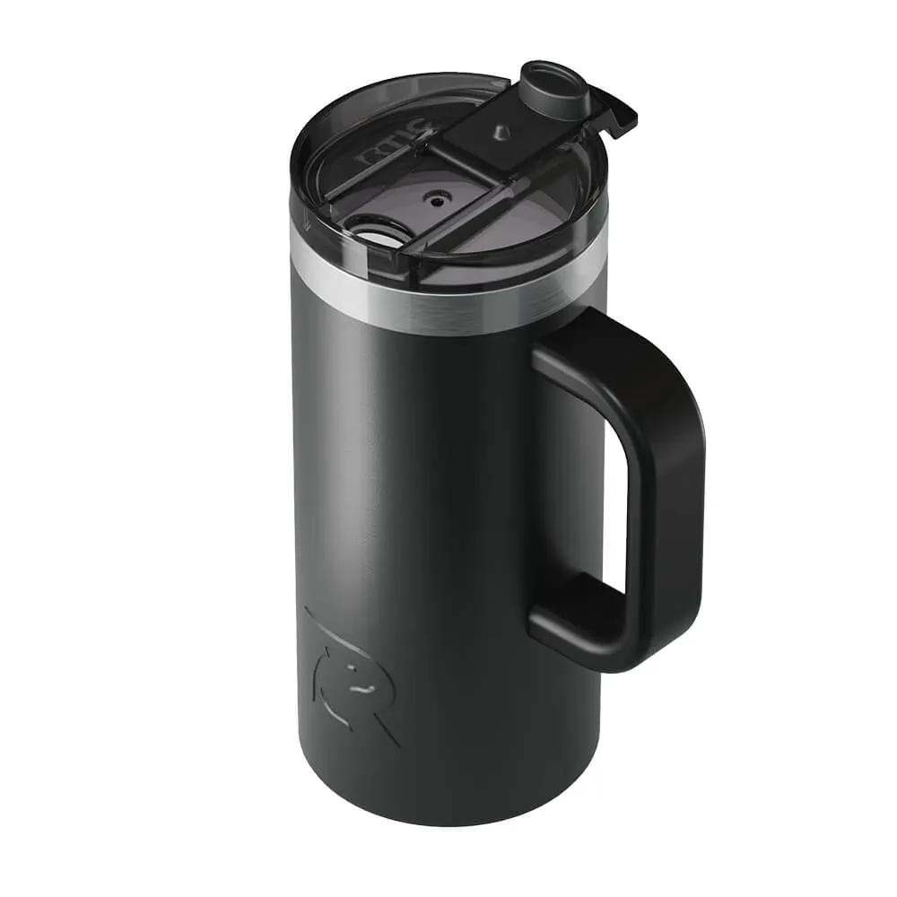 Travel Mug with Ceramic Lining and Silicone Base - 16 oz - product view 5