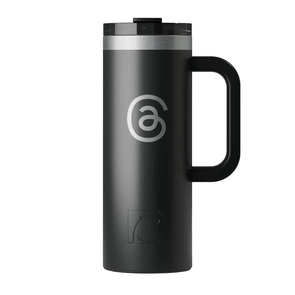 Travel Mug with Ceramic Lining and Silicone Base - 20 oz