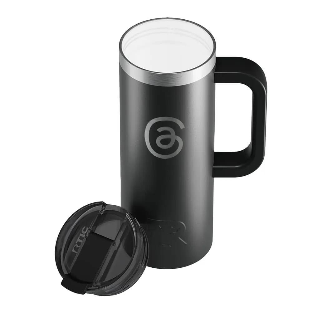 Travel Mug with Ceramic Lining and Silicone Base - 20 oz - product view 2