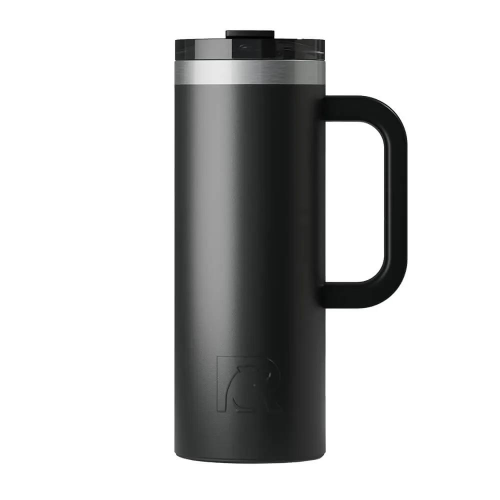 Travel Mug with Ceramic Lining and Silicone Base - 20 oz - product view 7