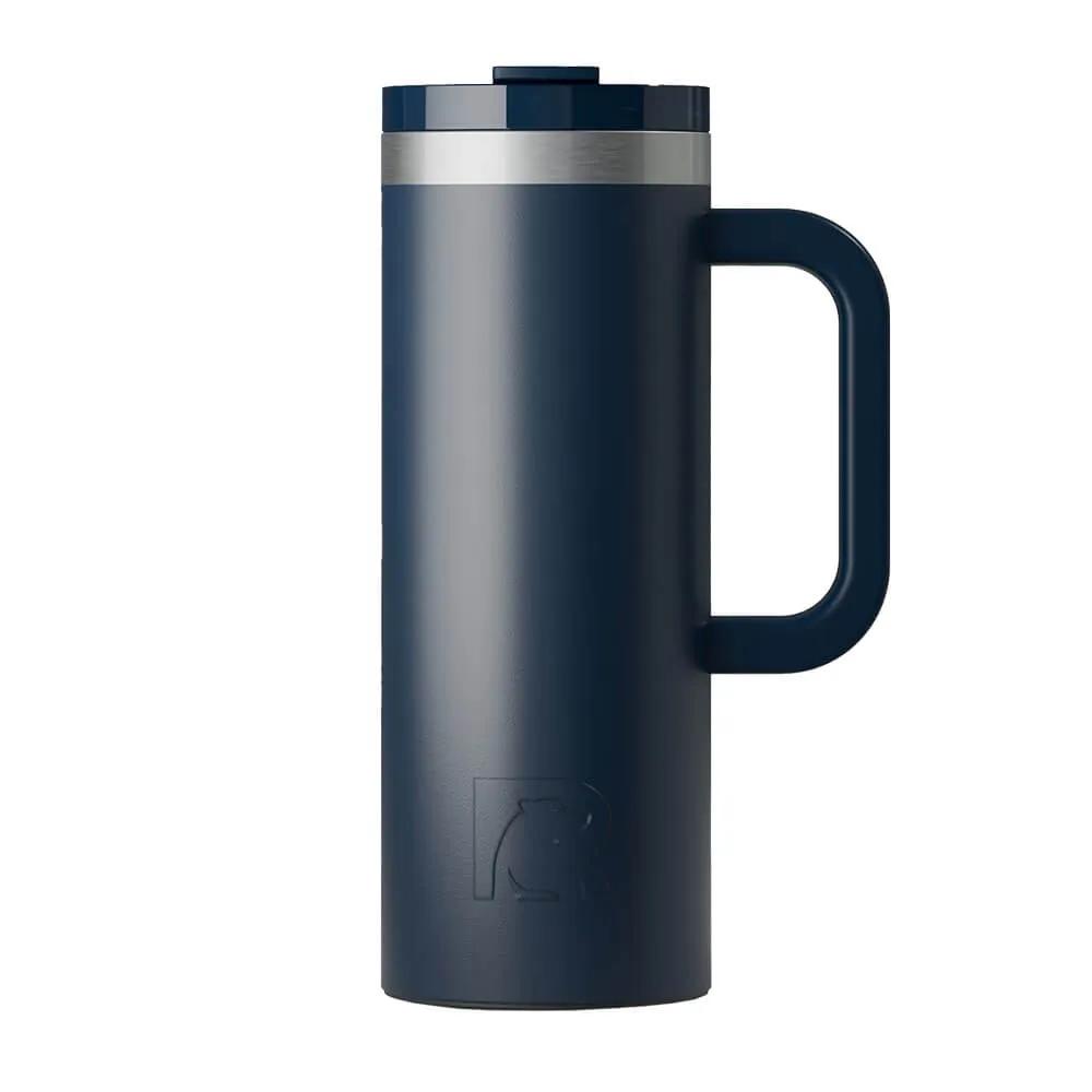 Travel Mug with Ceramic Lining and Silicone Base - 20 oz - product view 13