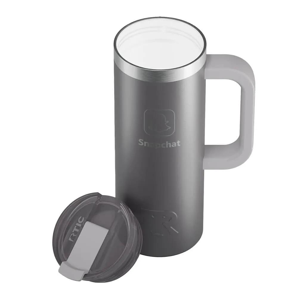 Travel Mug with Ceramic Lining and Silicone Base - 20 oz - product view 15