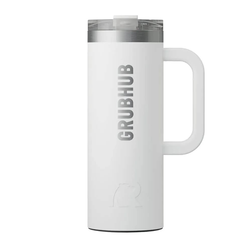 Travel Mug with Ceramic Lining and Silicone Base - 20 oz - product view 20