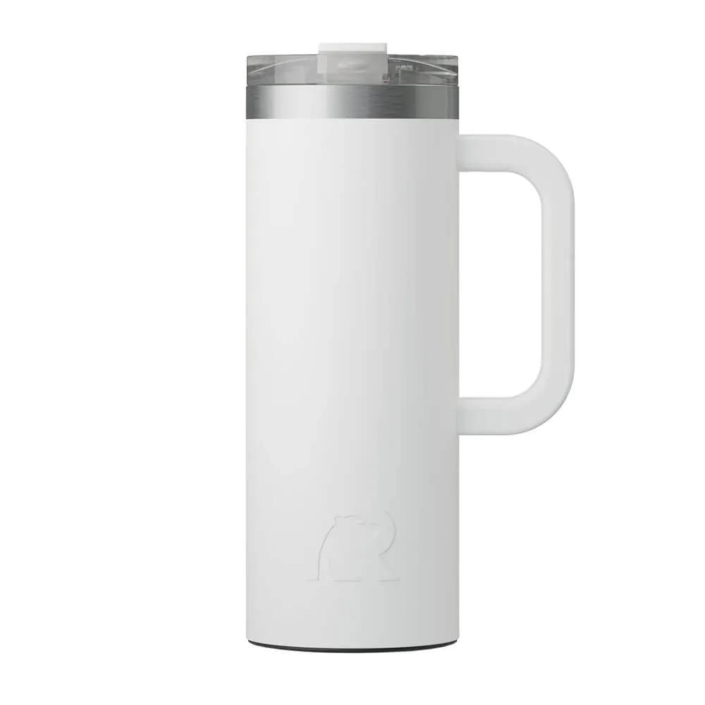 Travel Mug with Ceramic Lining and Silicone Base - 20 oz - product view 25