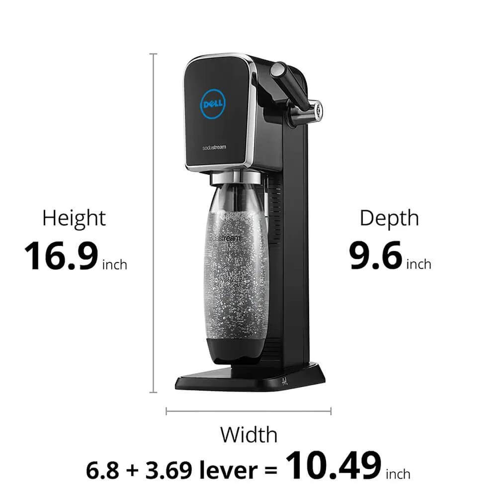 Sparkling Water Maker with Carbonating Lever - 9.6 x 10.49 x 16.9 in - product view 6