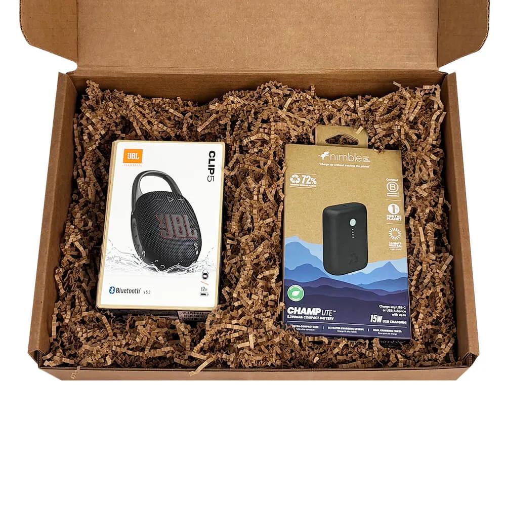 Sustainability Tech Set Portable Charger & Speaker