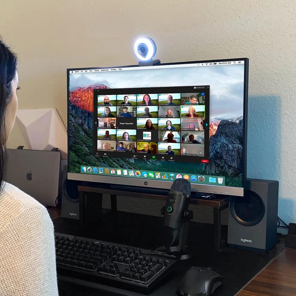 HD Webcam 1080P with LED Ring Light and Microphones - product view 4