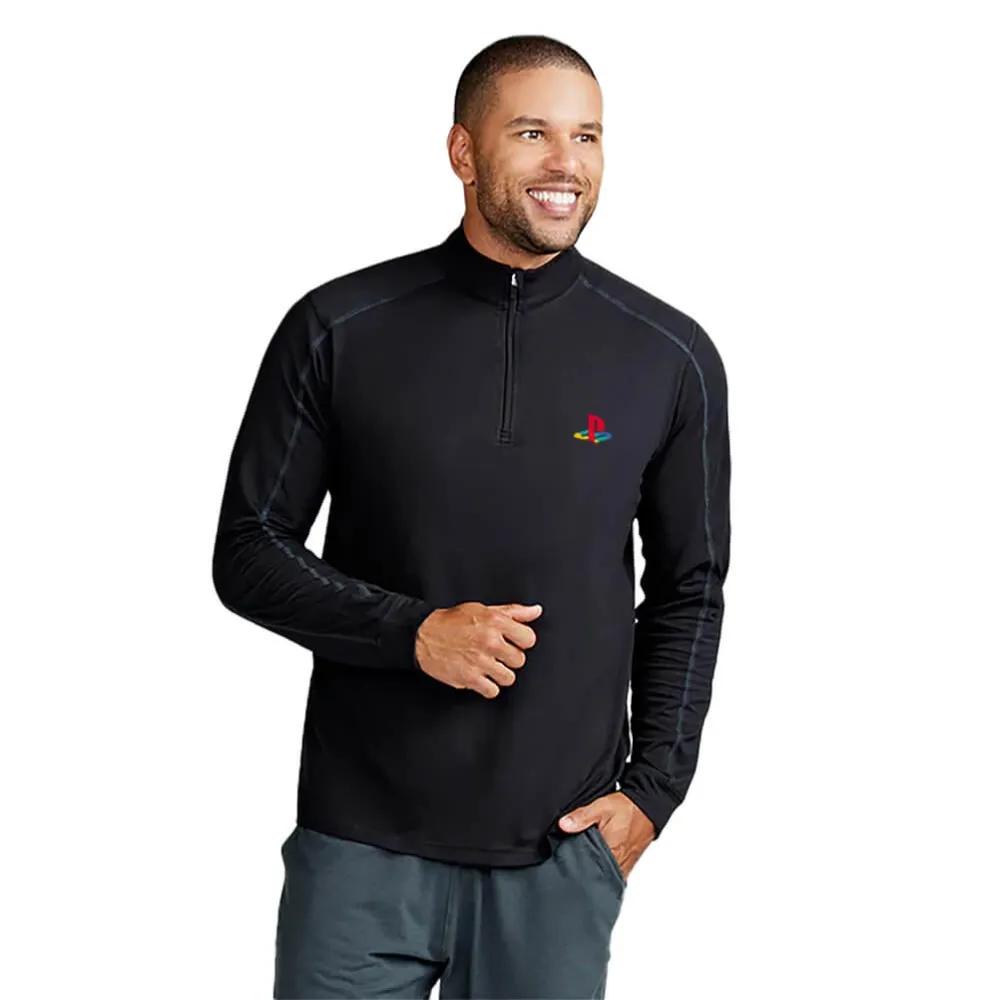 Quarter Zip Lightweight Performance with Contrast Seaming - (Unisex)