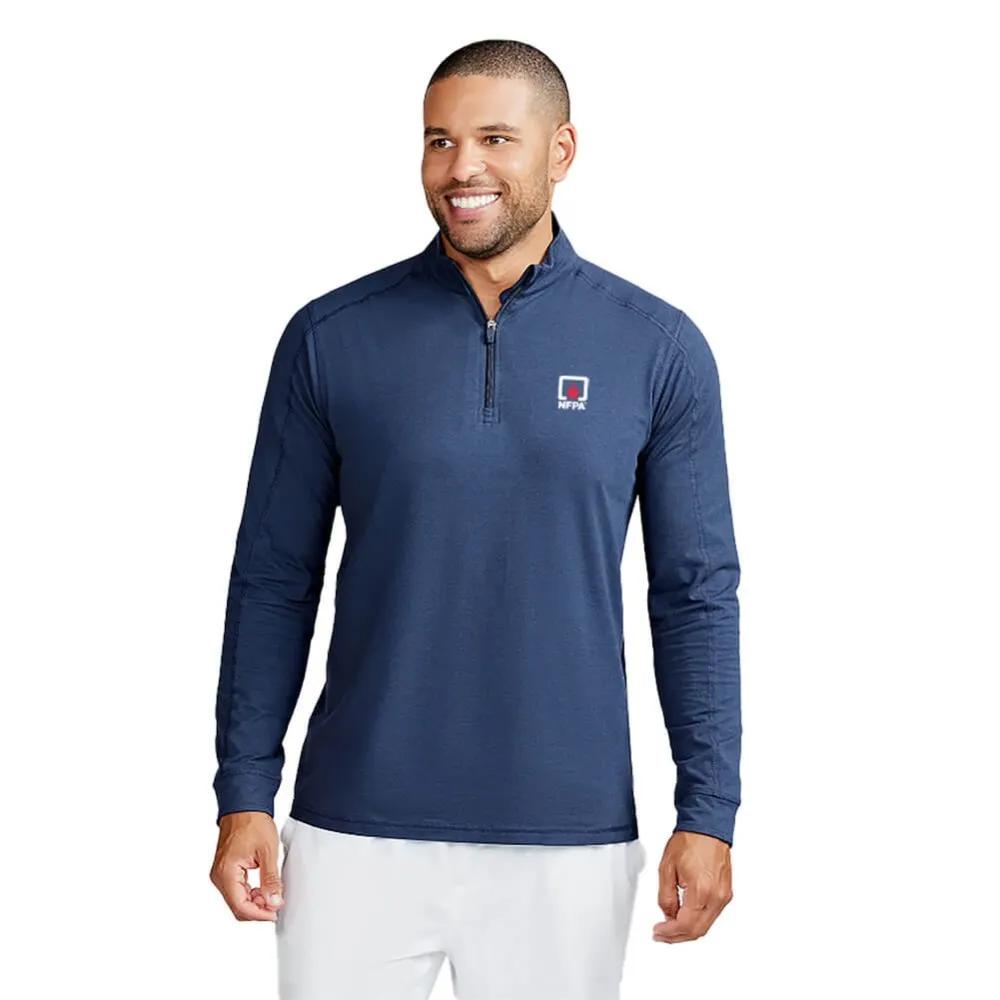 Quarter Zip Lightweight Performance with Contrast Seaming - (Unisex) - product view 4