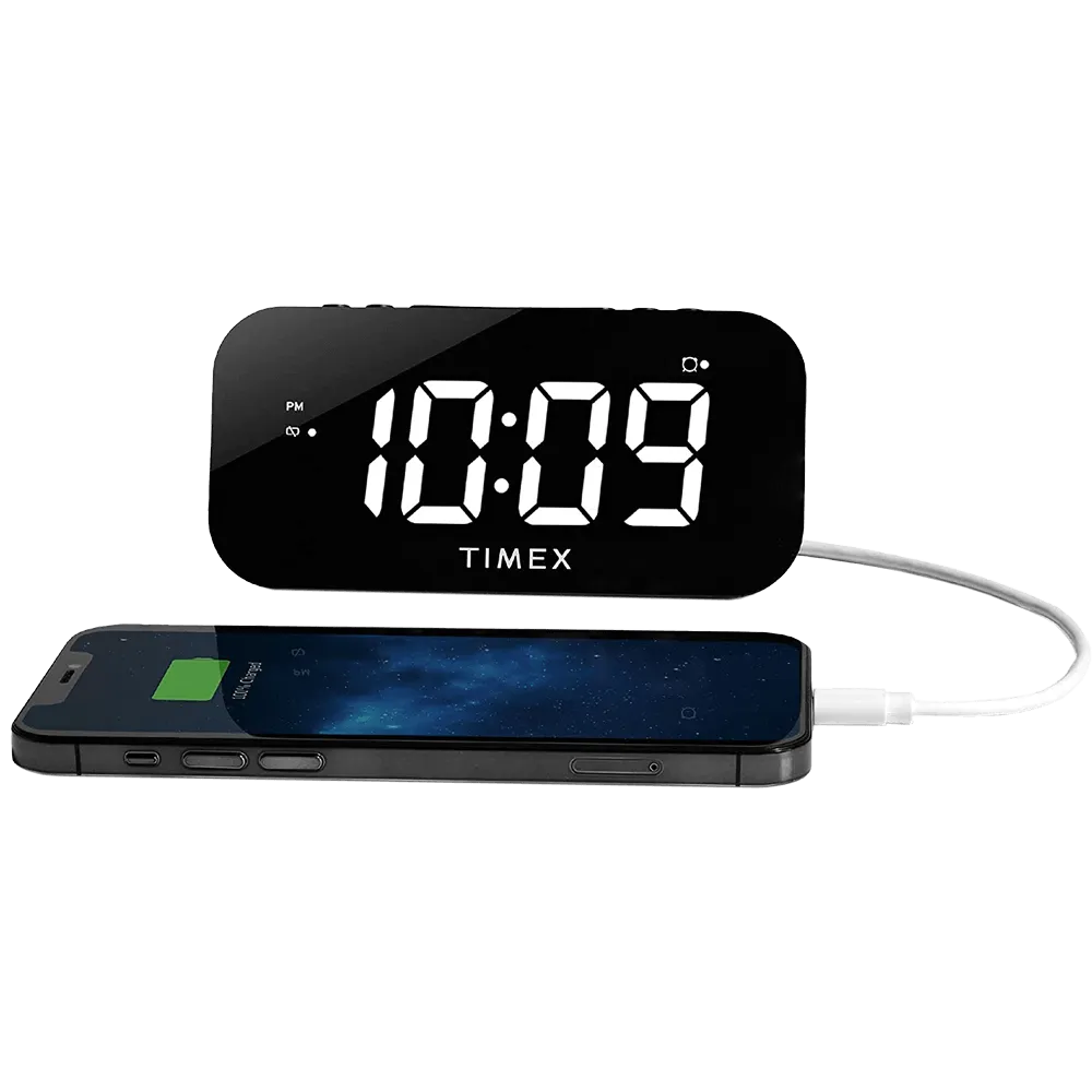 Alarm Clock Dual Display with USB Charging - 1.8 in - product view 7