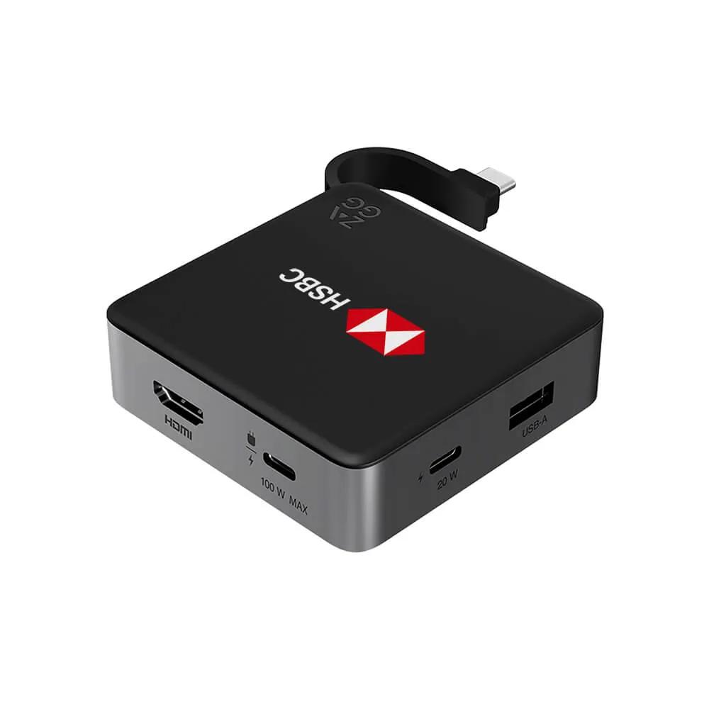USB Hub 4-Port HDMI 4K Pass-Through Charging