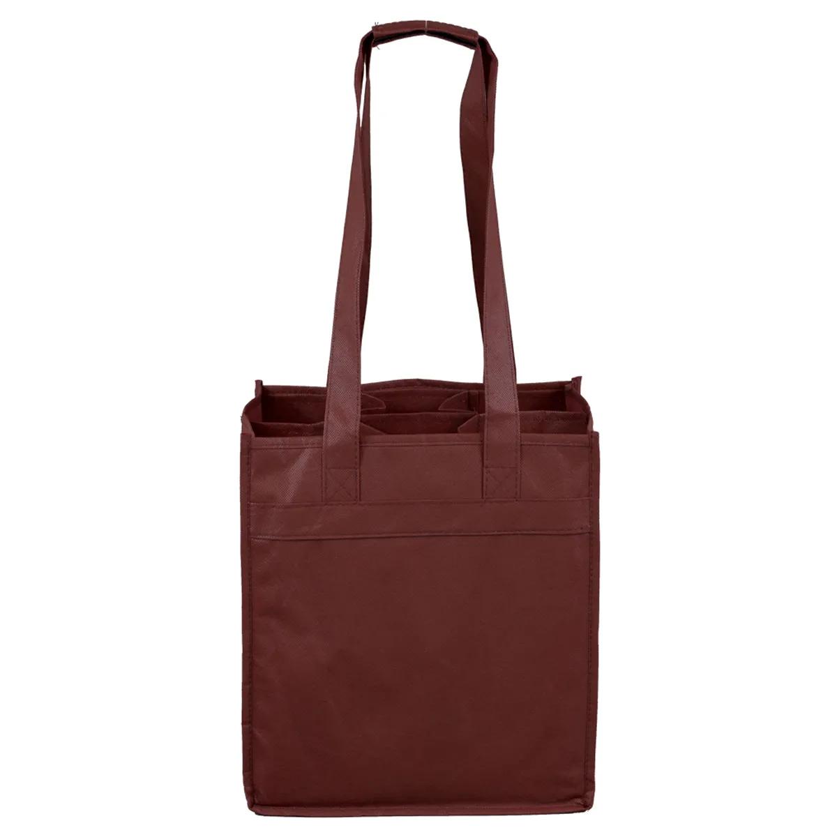 Wine Tote Bag 6 Bottle Non-Woven Dividers - 10 x 11 in - product view 9
