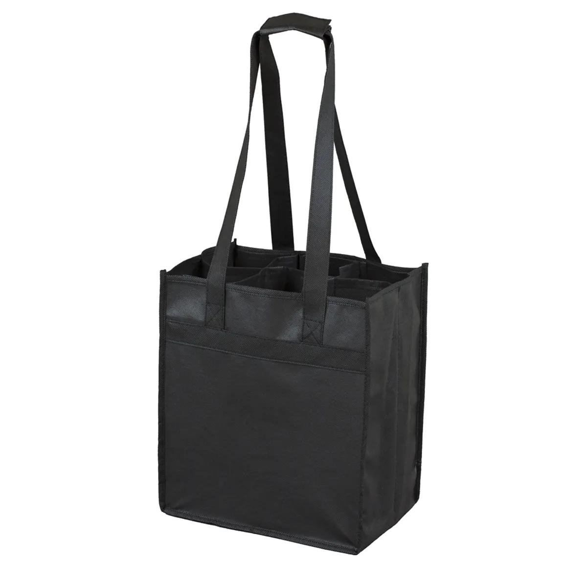 Wine Tote Bag 6 Bottle Non-Woven Dividers - 10 x 11 in - product view 10