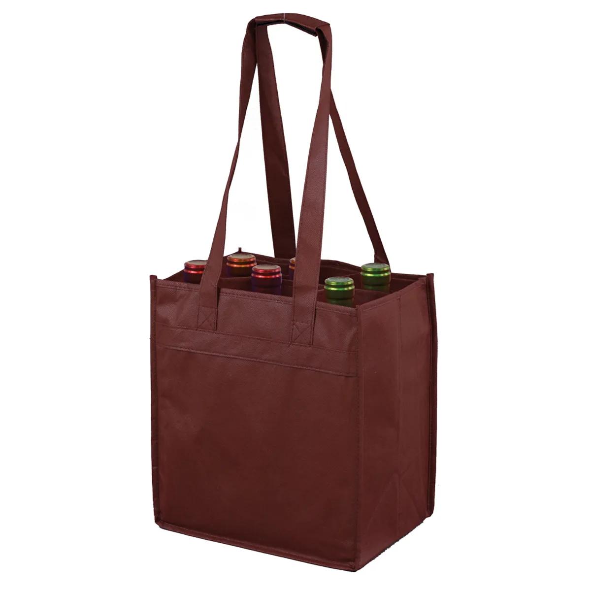 Wine Tote Bag 6 Bottle Non-Woven Dividers - 10 x 11 in - product view 11