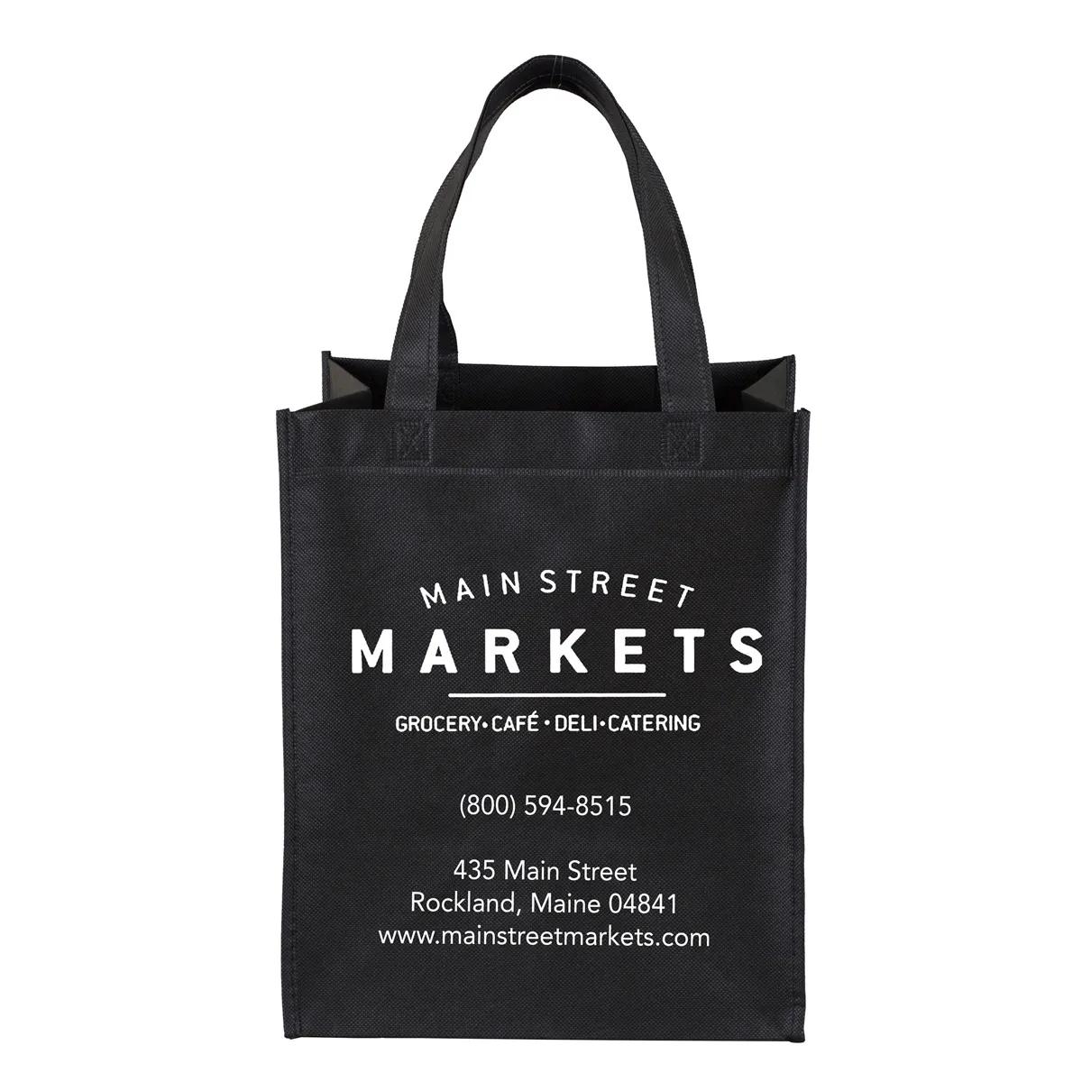 Custom Tote Bag Large Imprint Non-Woven Grocery - 10 x 12 in - product view 5