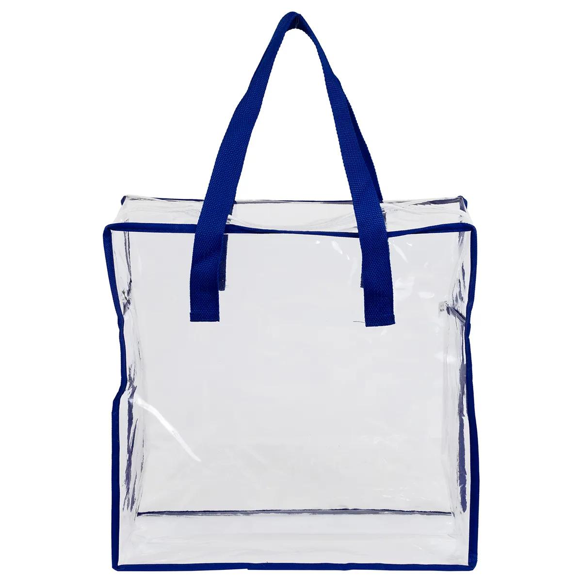 Clear Stadium Tote Bag Vinyl Zipper Compliant - 12 x 12 in - product view 13