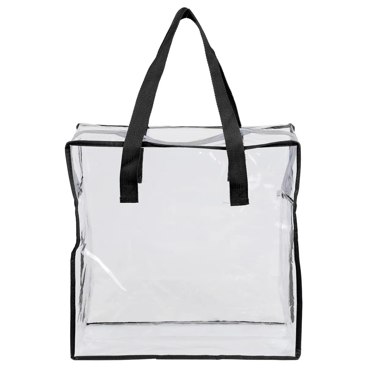 Clear Stadium Tote Bag Vinyl Zipper Compliant - 12 x 12 in - product view 14