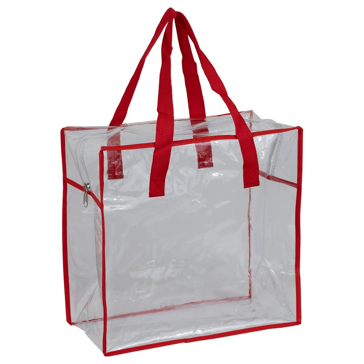 Clear Stadium Tote Bag Vinyl Zipper Compliant - 12 x 12 in - product view 15