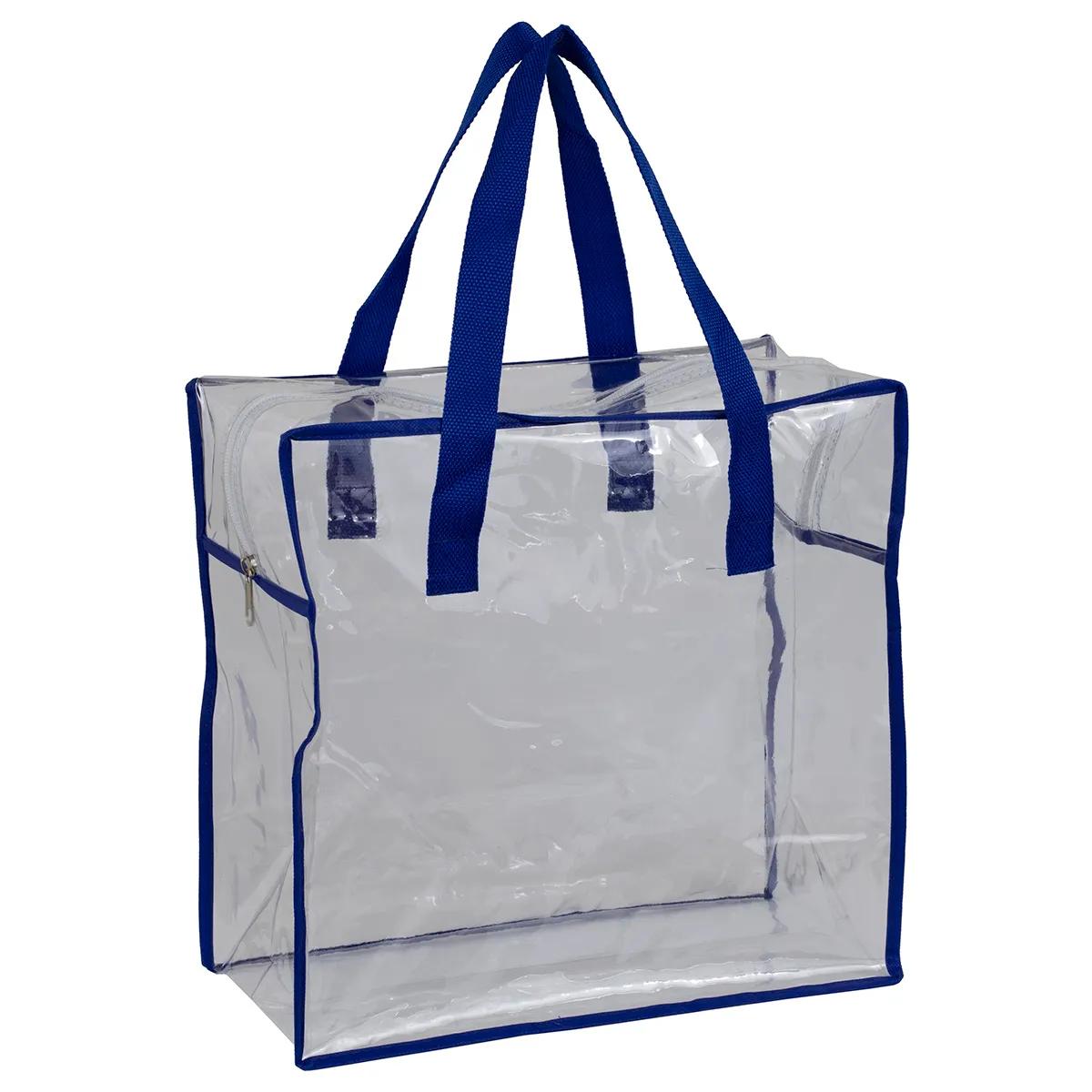 Clear Stadium Tote Bag Vinyl Zipper Compliant - 12 x 12 in - product view 16