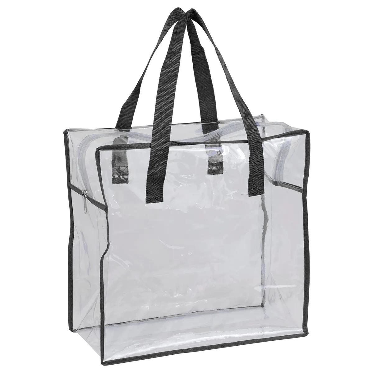 Clear Stadium Tote Bag Vinyl Zipper Compliant - 12 x 12 in - product view 17