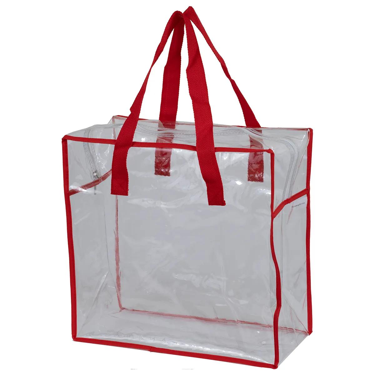 Clear Stadium Tote Bag Vinyl Zipper Compliant - 12 x 12 in - product view 18