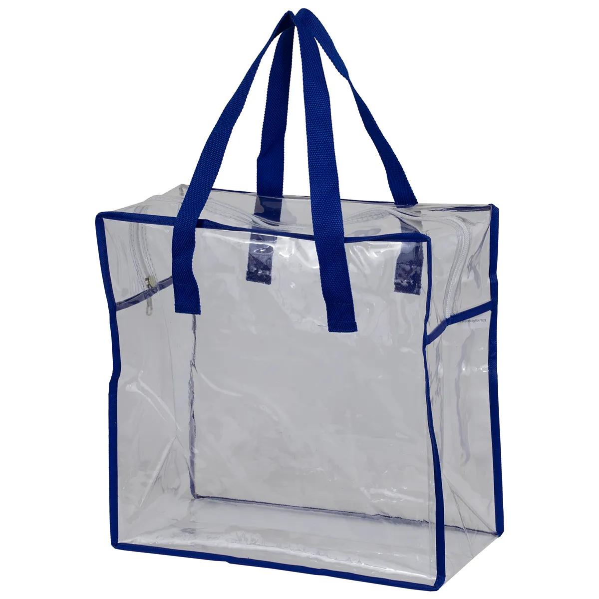 Clear Stadium Tote Bag Vinyl Zipper Compliant - 12 x 12 in - product view 19