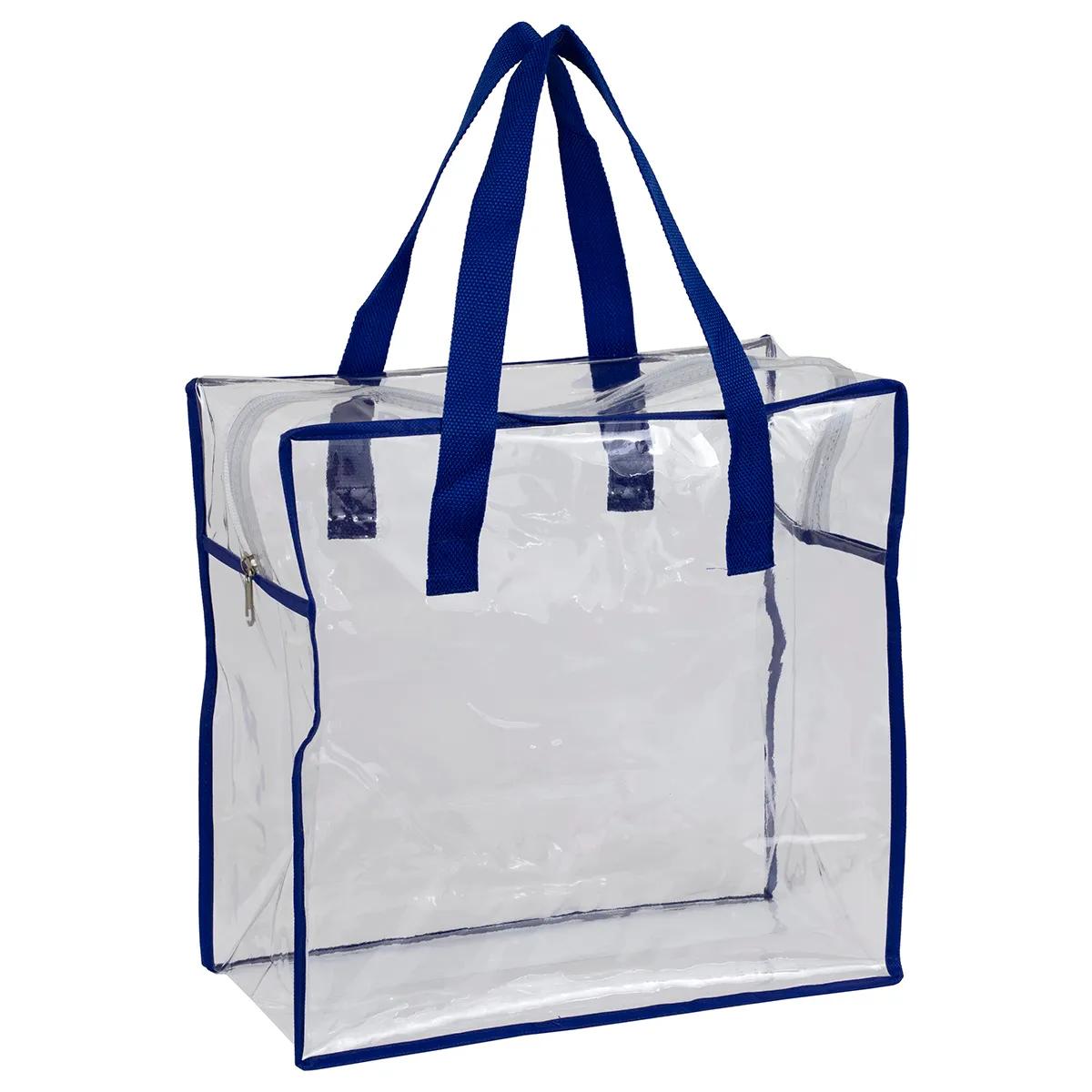 Clear Stadium Tote Bag Vinyl Zipper Compliant - 12 x 12 in - product view 20