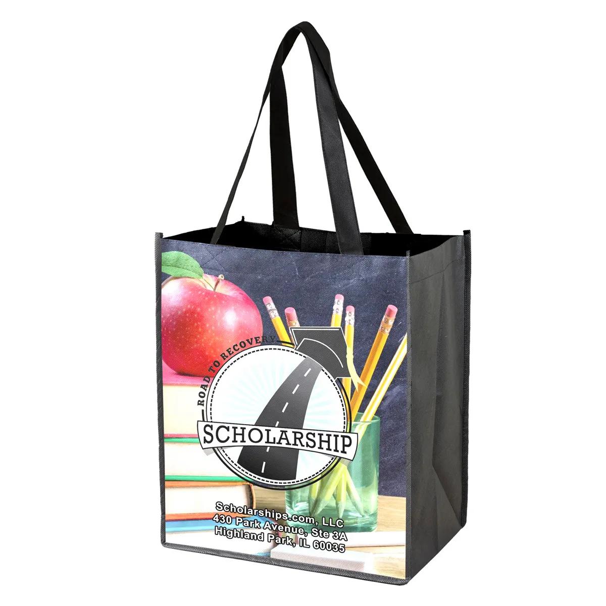 Glossy Laminated Tote Bag Full Color Imprint - 12 x 13 in