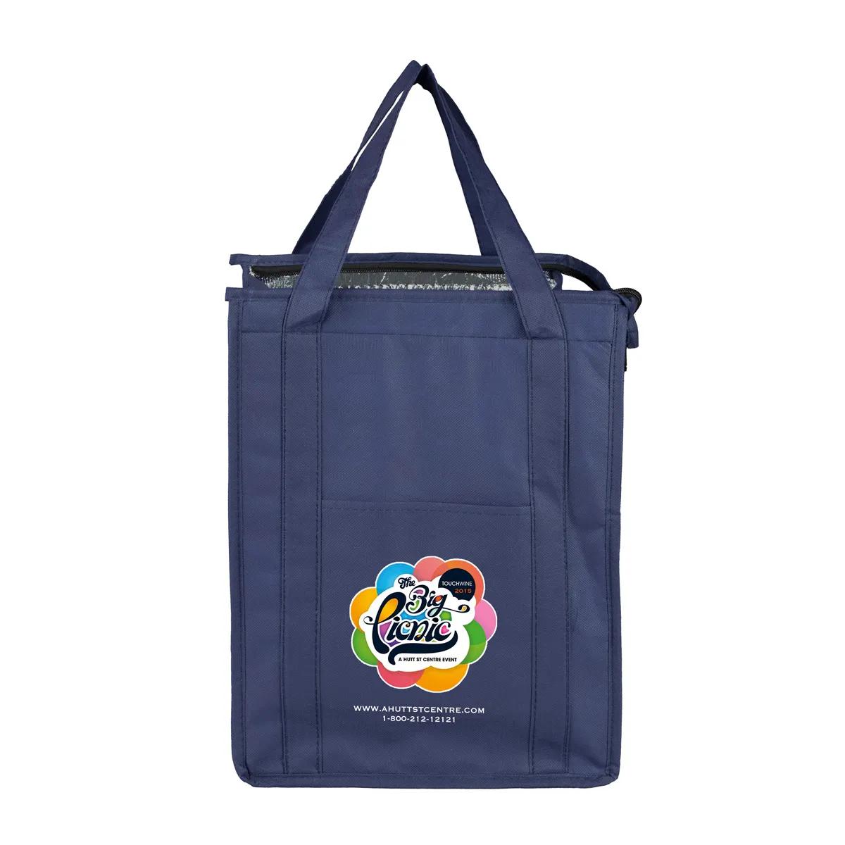 Insulated Cooler Tote Bag Large Zipper Front Pocket - 12 x 16 in - product view 10