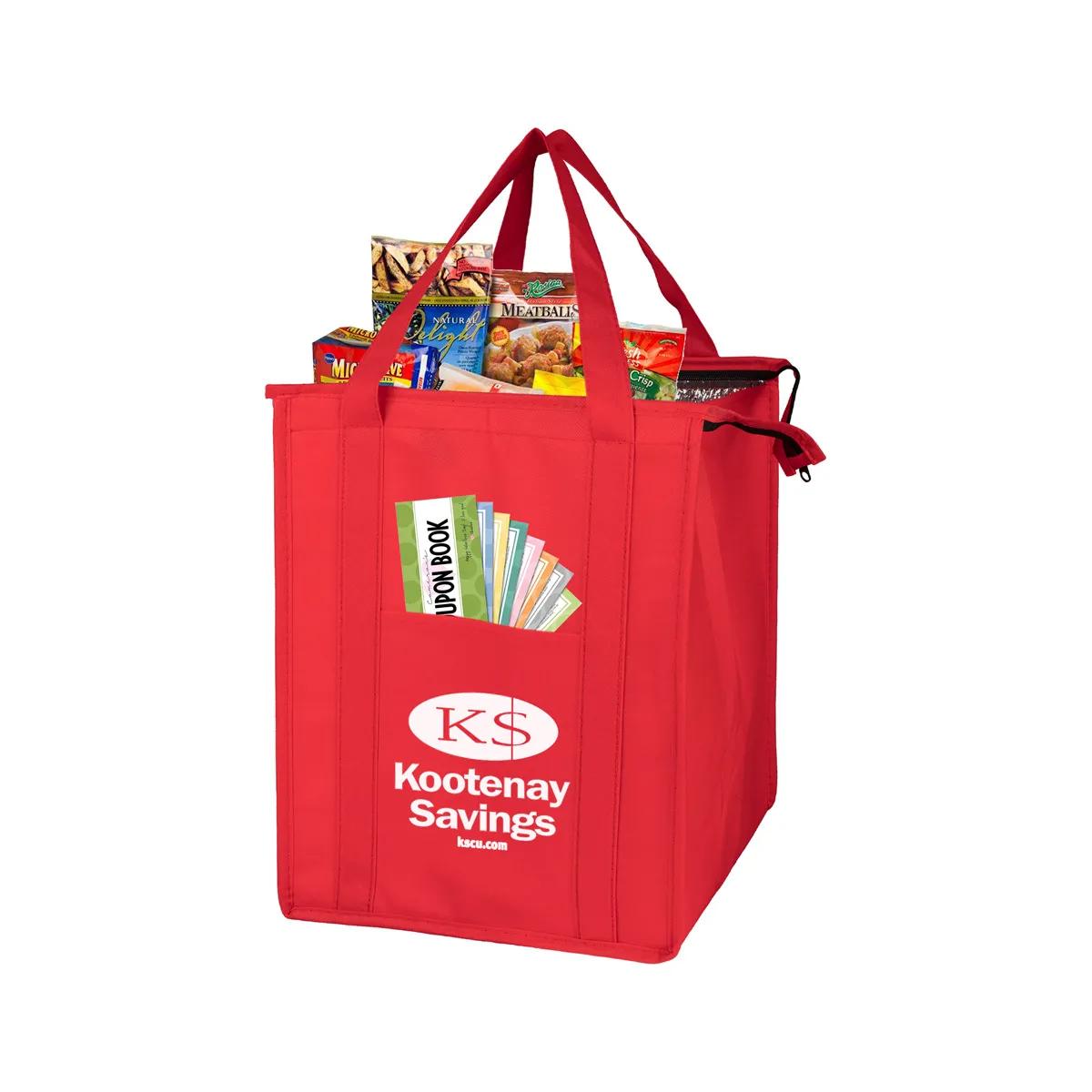 Insulated Cooler Tote Bag Large Zipper Front Pocket - 12 x 16 in - product view 15