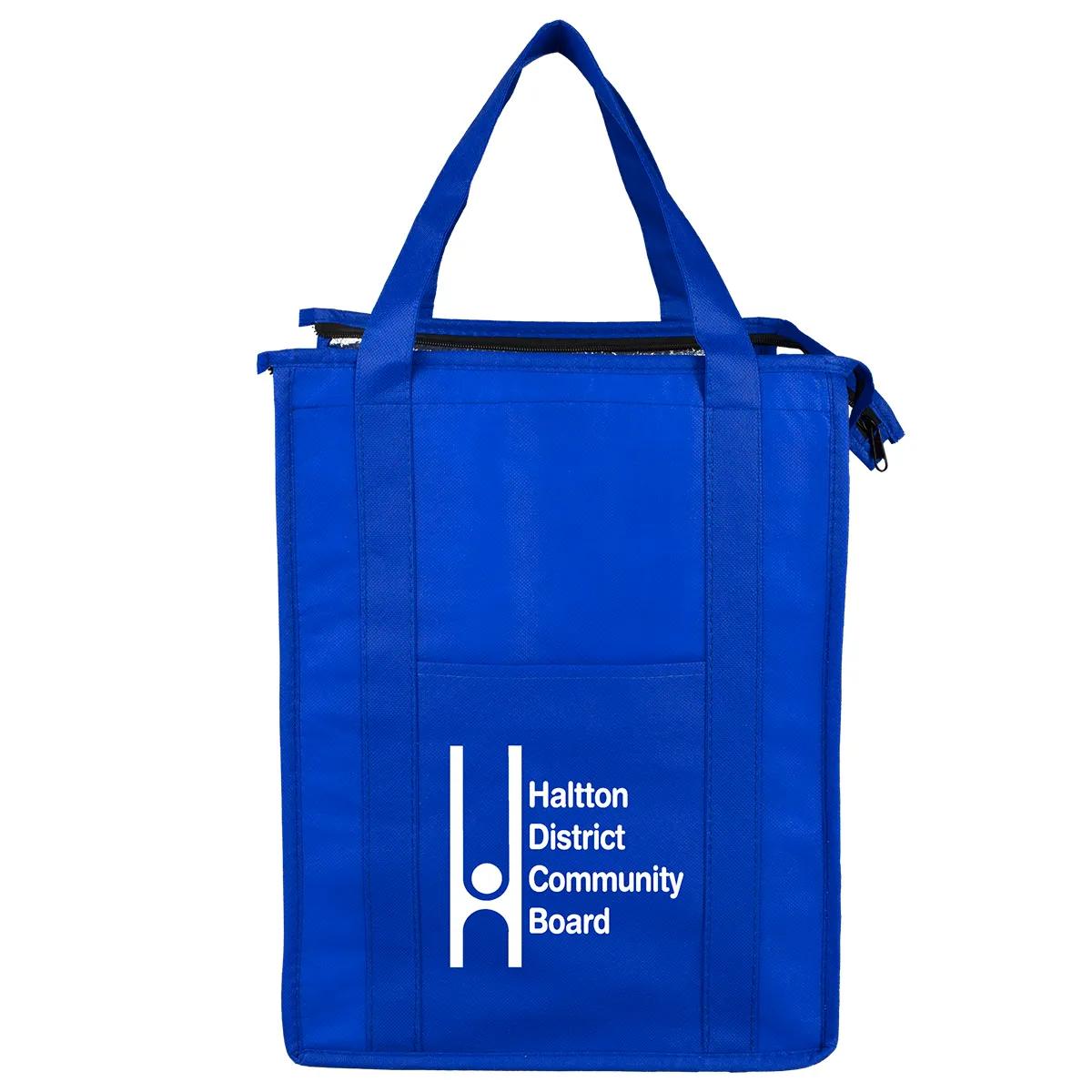 Insulated Cooler Tote Bag Large Zipper Front Pocket - 12 x 16 in - product view 24