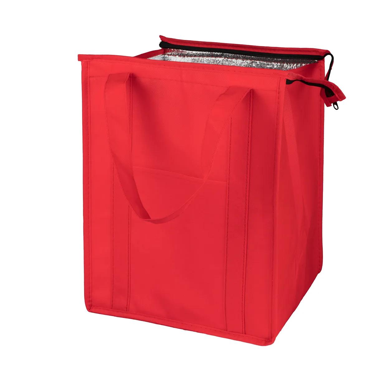 Insulated Cooler Tote Bag Large Zipper Front Pocket - 12 x 16 in - product view 34