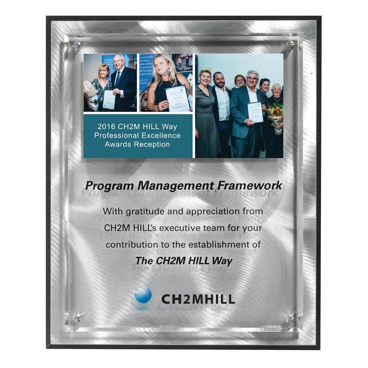 Alumo-Tech Aluminum Plaque Swirled Clear Panel - 8 x 10 in - product view 2