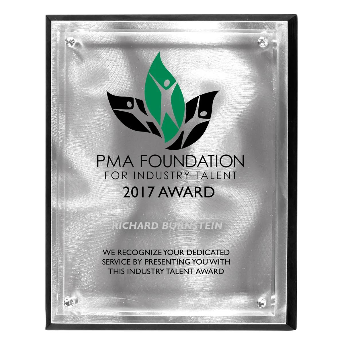 Alumo-Tech Aluminum Plaque Swirled Clear Panel - 8 x 10 in - product view 3