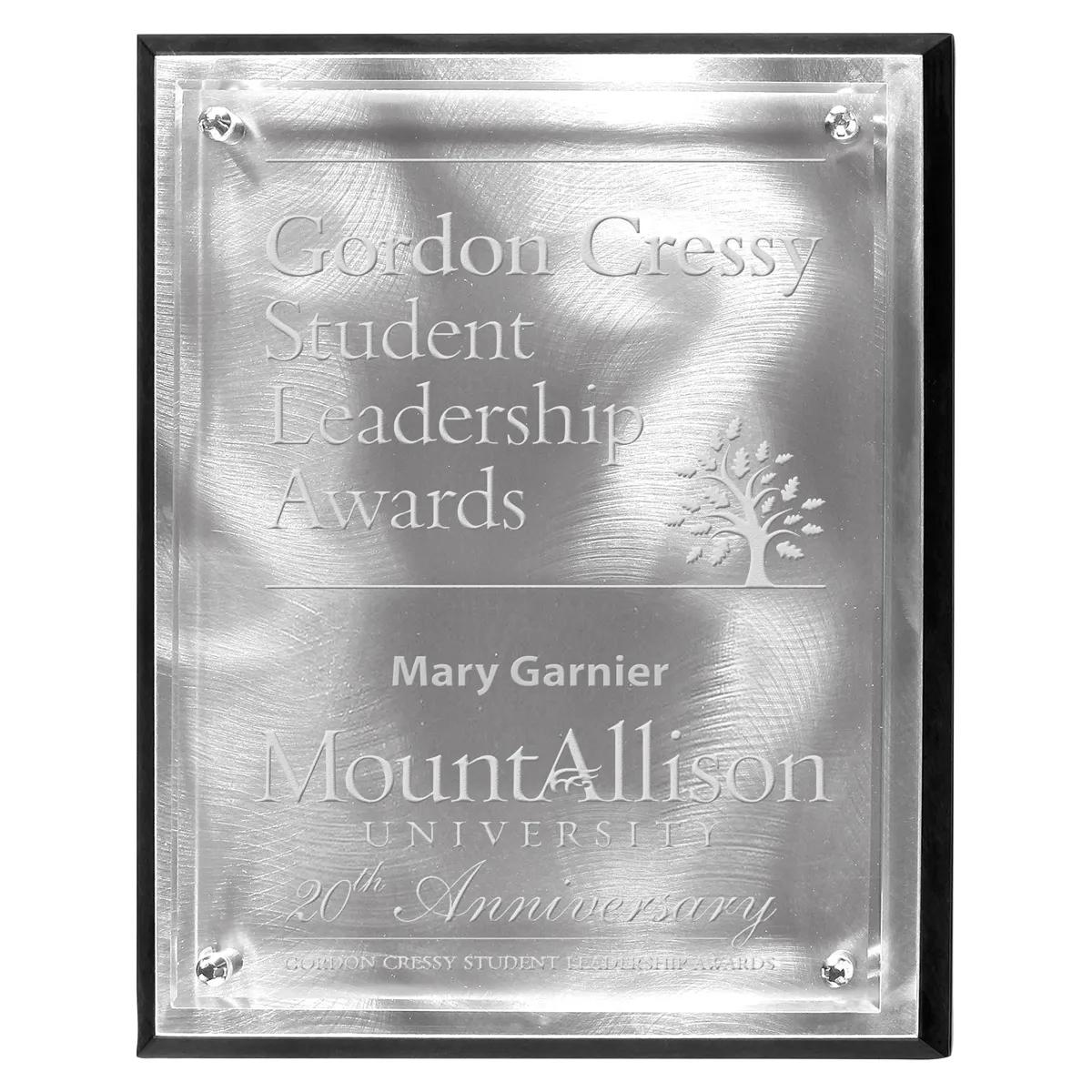 Alumo-Tech Aluminum Plaque Swirled Clear Panel - 9 x 12 in - product view 4