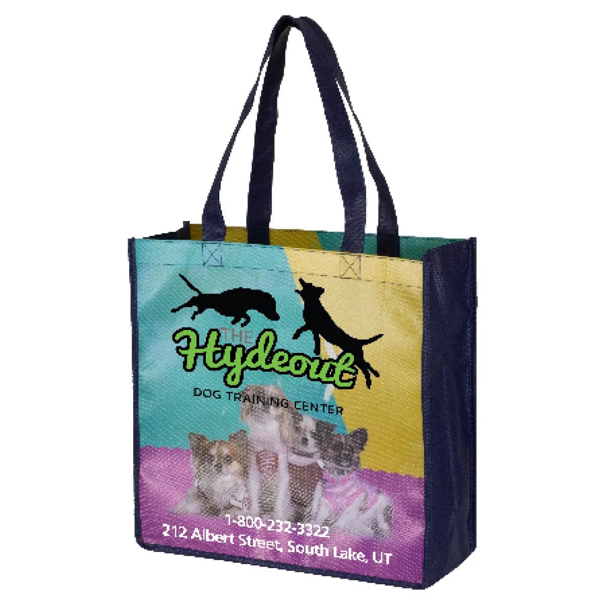 Glossy Laminated Tote Bag Full Color Square - 13 x 13 in