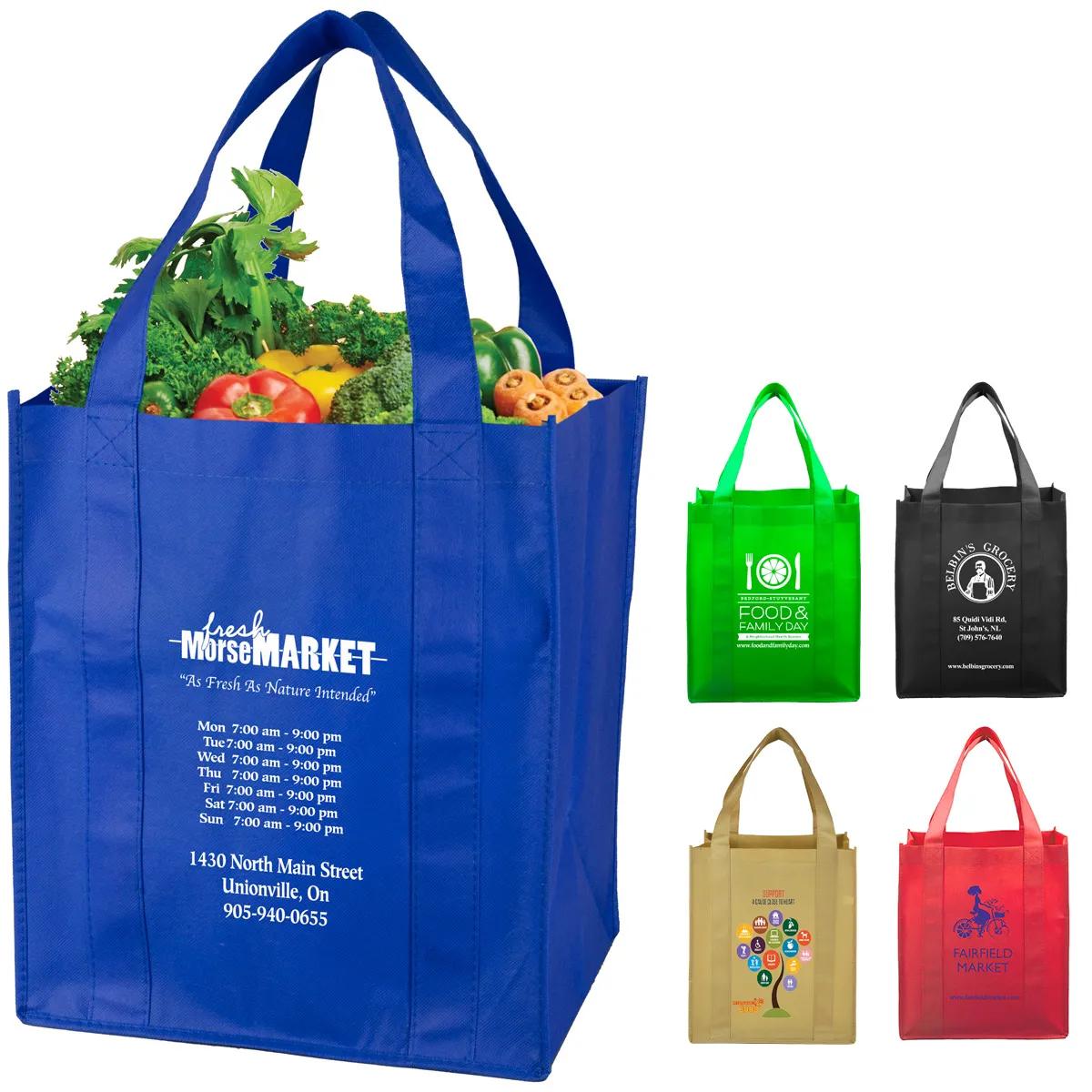 13"W x 15"H x 10”Gusset -"SUPER MEGA" Grocery Shopping Tote Bag - product view 1