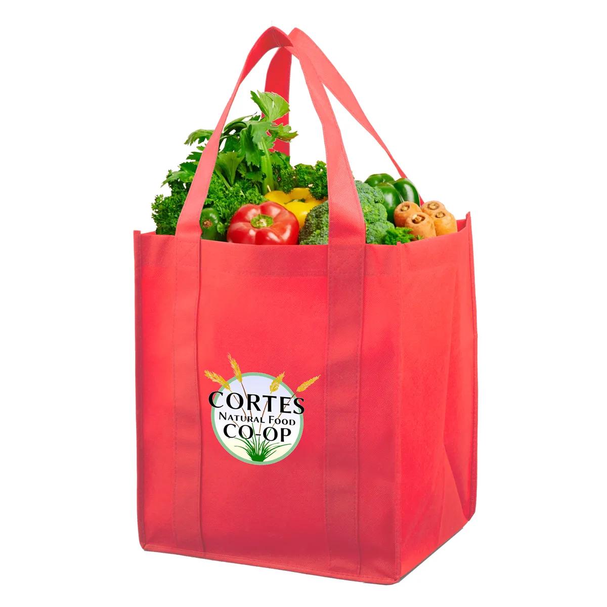 Super Mega Grocery Tote Bag Reinforced Bottom - 13 x 15 in - product view 11