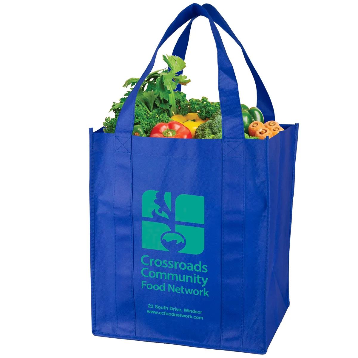 Super Mega Grocery Tote Bag Reinforced Bottom - 13 x 15 in - product view 18