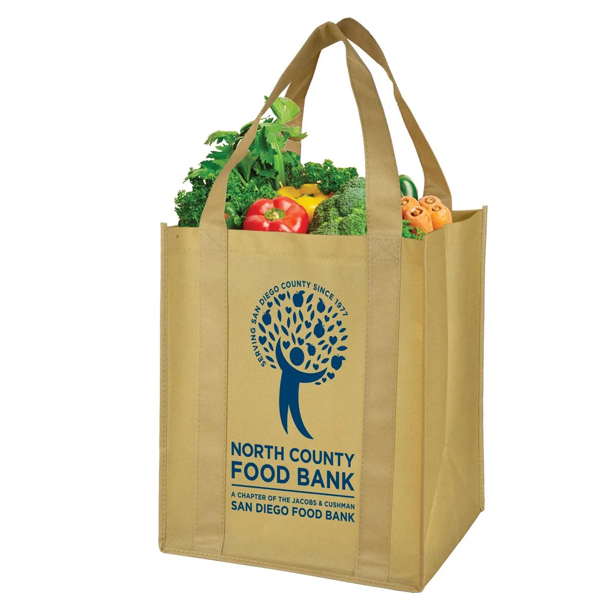 Super Mega Grocery Tote Bag Reinforced Bottom - 13 x 15 in - product view 25