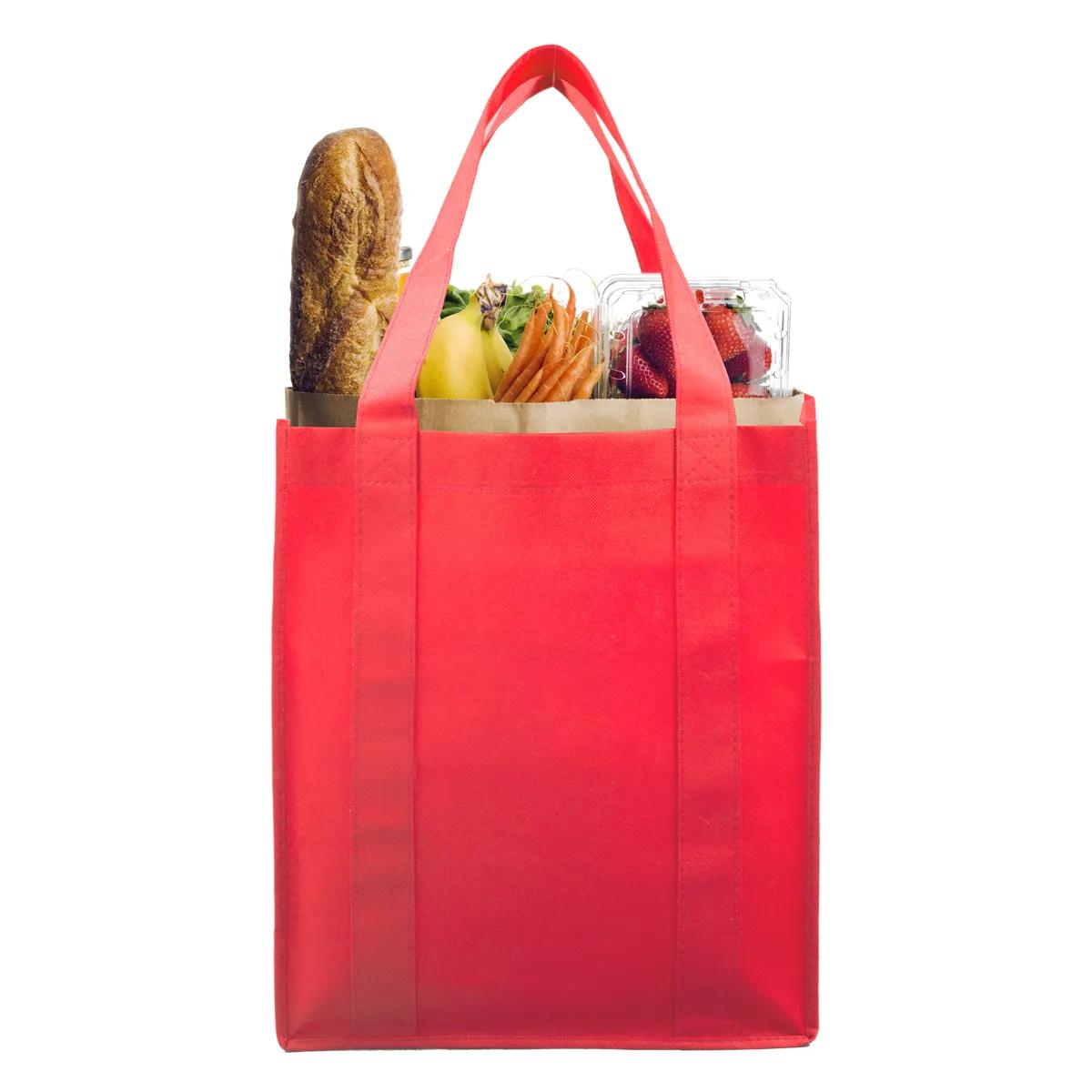 Super Mega Grocery Tote Bag Reinforced Bottom - 13 x 15 in - product view 30
