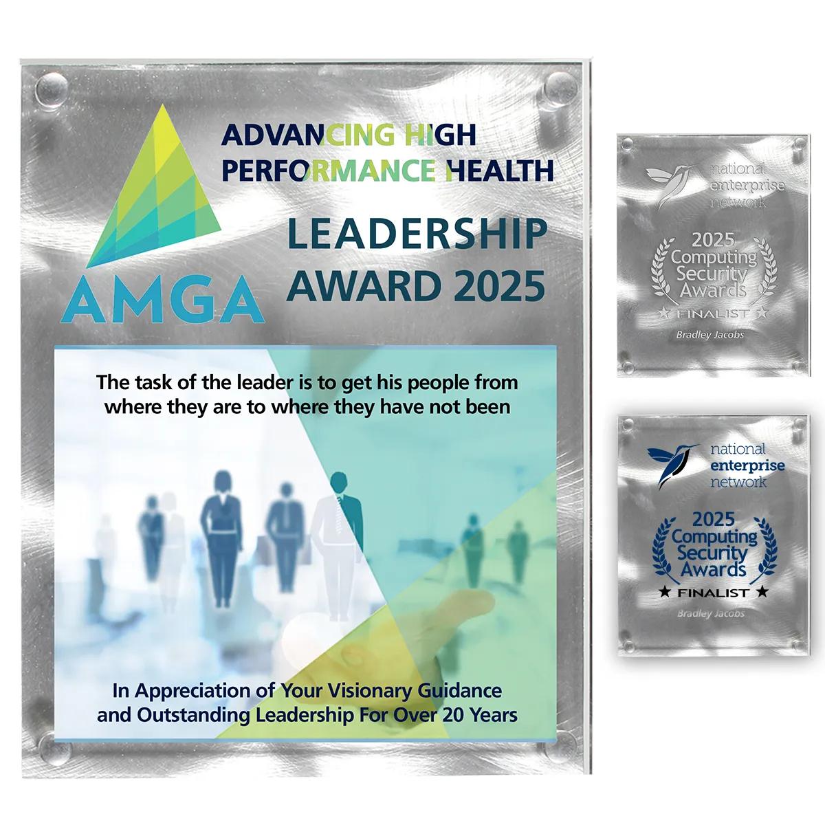 Alumo-Tech II Aluminum Plaque Swirled Clear Panel - 8 x 10 in